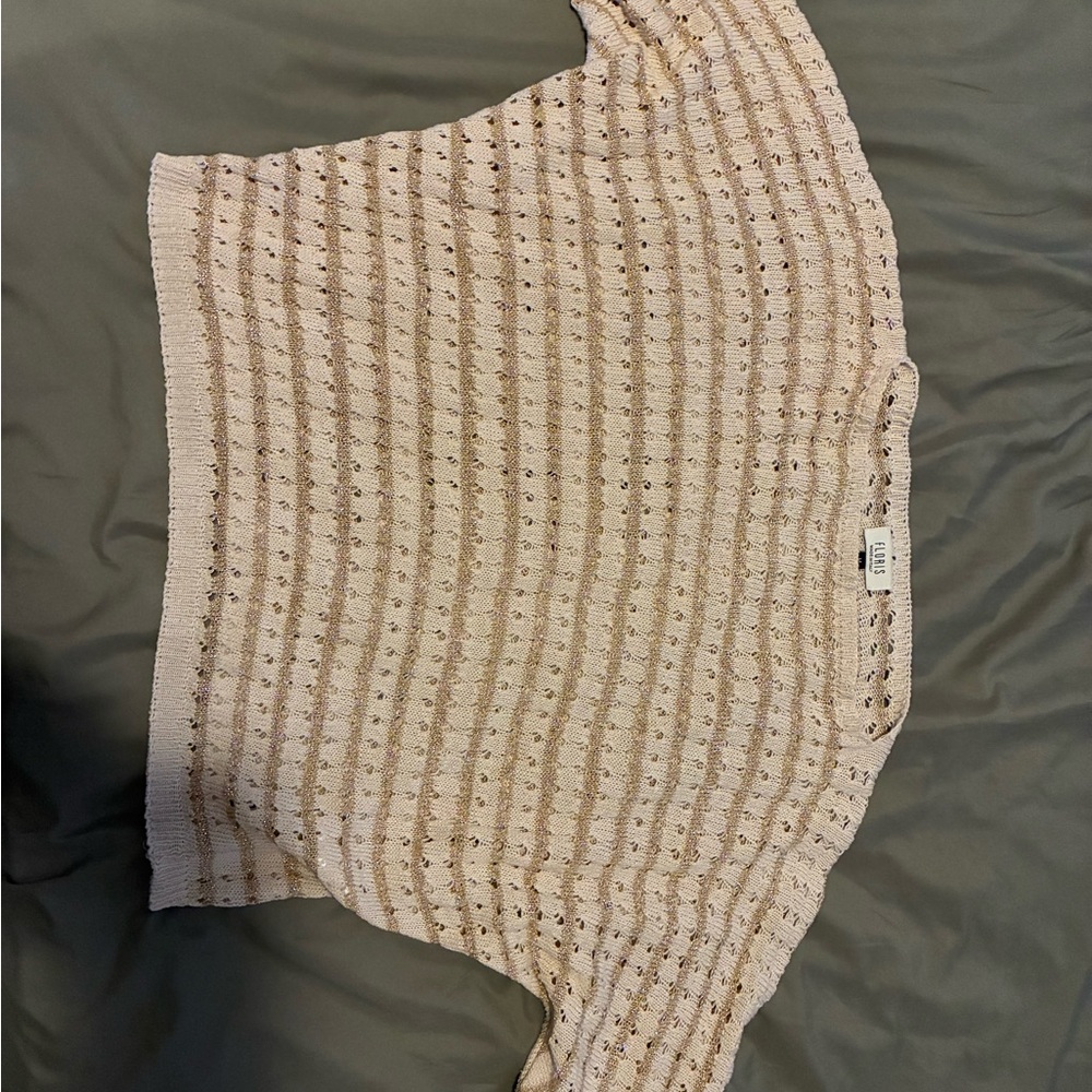 Cream and Gold Knit Sweater